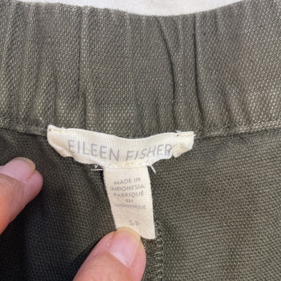 Eileen Fisher Forest Green Small Organic Cotton/Hemp Blend Boho Pants. - Picture 5 of 12